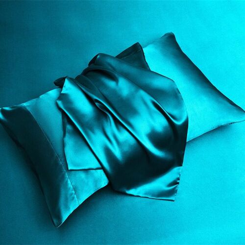 Solid lor Sad Imitation Silk Four-piece Simple Bed Sheet Bed