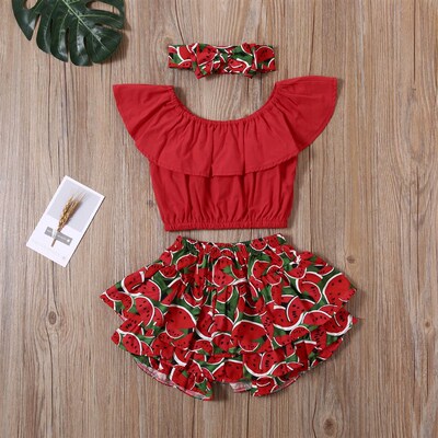 1-6 Year Old Toddler Baby Girl Clothes Watermelon Sunflower
