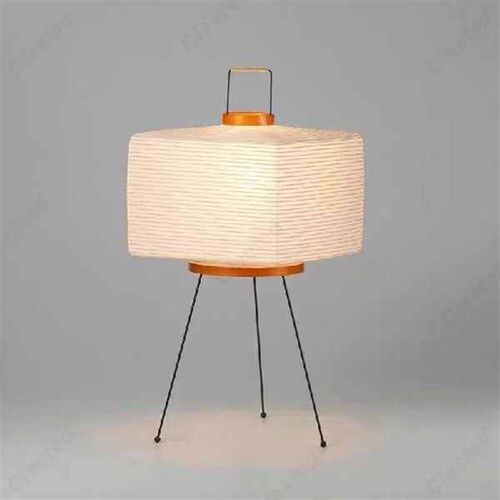 Simple Atmosphere LED Square Rice Paper Table Lamp Living