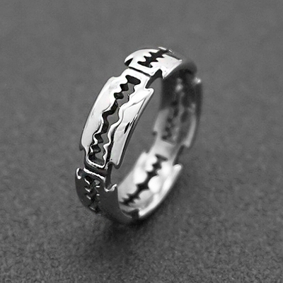 Charm Stainless Steel Hip Hop Bladed Ring Fashion Punk Rock