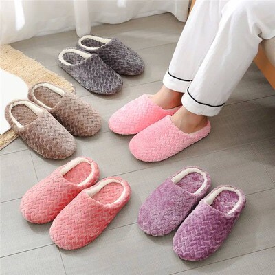 2022 Warm Slippers Women Men Indoor Floor Flat Shoes Spring