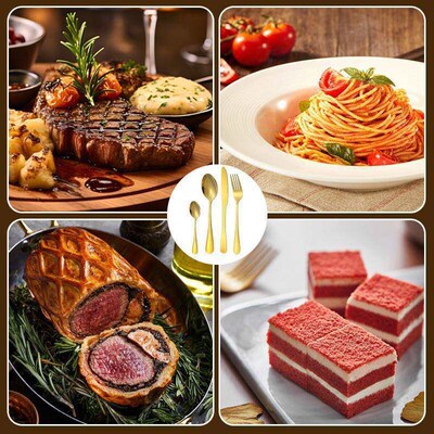 Stainless steel cutlery 24-piece steakctle nry and spoDQFbTR