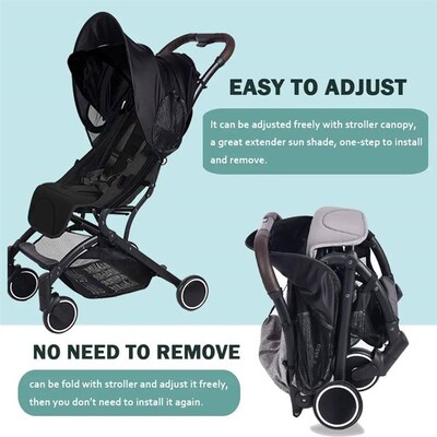 Universal Stroller Sunshade ver Extended Sun Visor Canopy ve