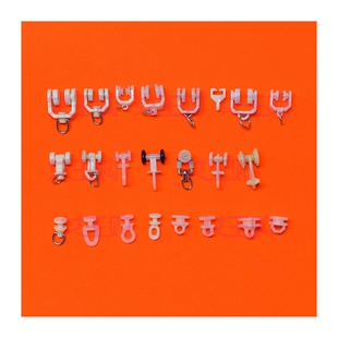 窗帘滑轮汽车滑轮 轨道滑轮滚轮配件静音轮老式窗帘轮子工字直轨