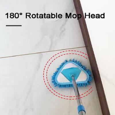 180 Degree Rotatable Adjustable Triangular Cleaning Mop Home