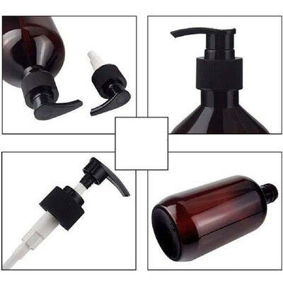 3PCS 300ml/500ml/750ml Brown Foaming Pump Bottles Shampoo