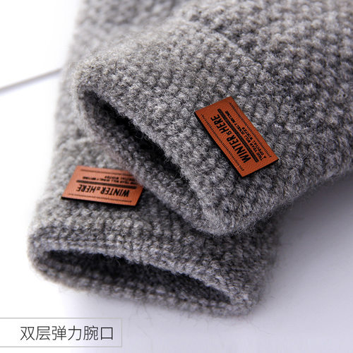 Winter Fingerless Gloves For Men Half Finger Writting Office