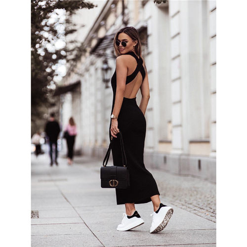 Summe Dress Women Robe Femme Solid Color Pencil Dresses