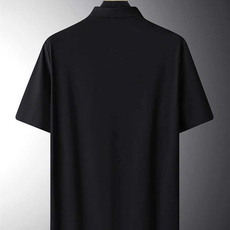 Summer Chubby Mens Large Size Ice Silk Slip-free Short-slee