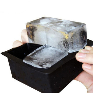 Large Square Tray Jumbo Ice Cube Big Hole Silicone