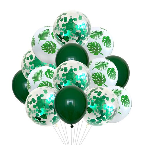 Latex Balloon Green Balloons Green Palm Leaf Safari Party Ha