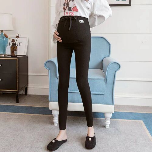 Casual Leggings For Pregnant Women Elastic High Waist Stripe