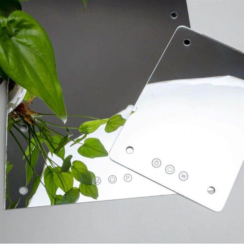 Light front mirror LED glass lens punching silk screen