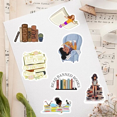Reading Book Stickers for Students School Season Gifts Scrap