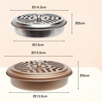 Fireproof Mosquito Coil Box with rotundity Lid Serrated Outd