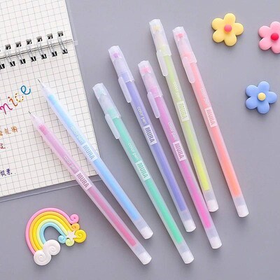 Color Gel Pen Set Kawaii Aesthetic Stationery Pretty Station