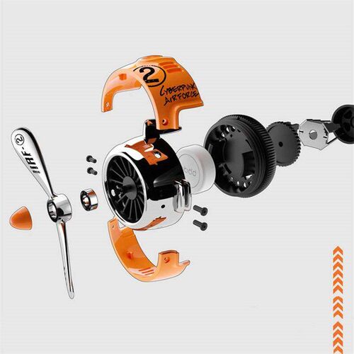 Future Technology Car Air Freshener Cyberpunk Rotating Prope