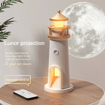 Moon Projection Lighthouse Night Lights Motion Sensor Dimmab
