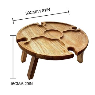 Wooden folding picnic table 木质户外折叠酒架野餐桌便携野餐桌