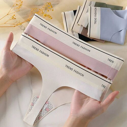 Seamless G-string Underwear Sexy Summer Women Ice Silk Thong