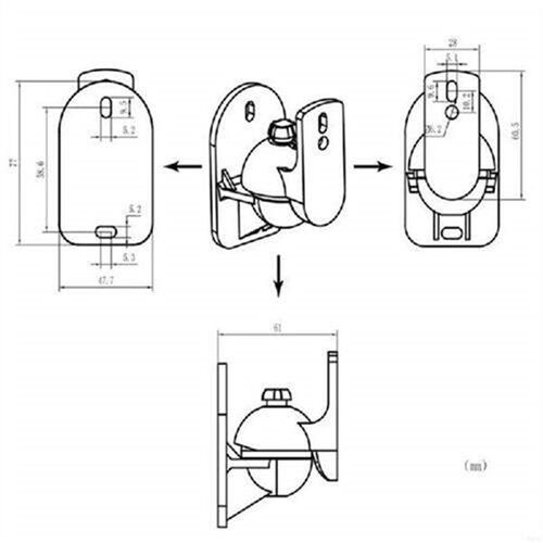 A0NB Speaker Wall Mount Surround Sound Bracket Satellite