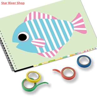 Cartoon DIY Combination Set Tape Coloring Toy Sticker Book