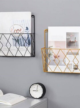 1Pc Modern Wall Mounted Magazines Newspaper Storage Rack Hom