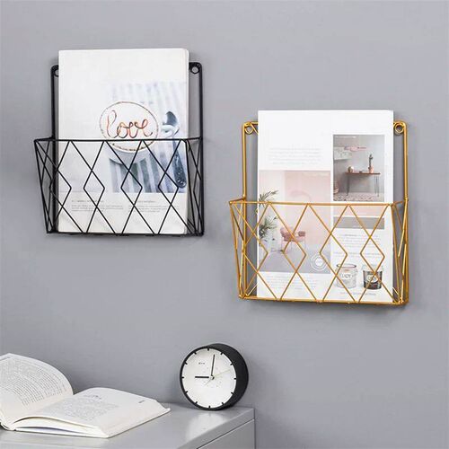 1Pc Modern Wall Mounted Magazines Newspaper Storage Rack Hom