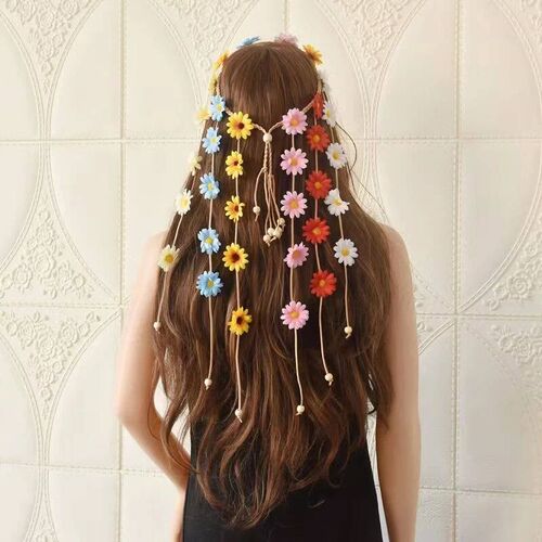 1Pcs Lady Bohemian Flower Headband Ethnic Style Small Daisy
