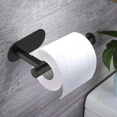 Adhesive Toilet Roll Paper Holder Organizer Wall Mount