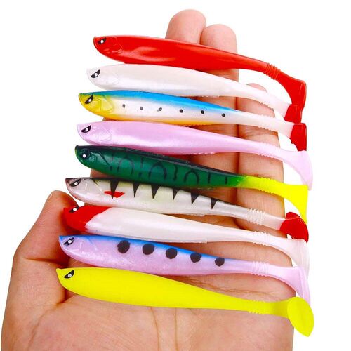 6PCS/SET Creature Baits Fishing vinyls Soft Bait 9cm/4.1g Pr