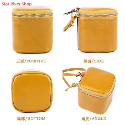 Womens Fashion Leather Square Bucket Wallet Large Capacity