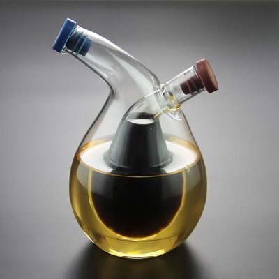 Glass leakage control oil pot soy sauce vinegar pot 280mL