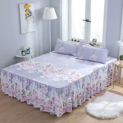 Bed skirt pillowcase 3 woolly bedset bedding set bedspread