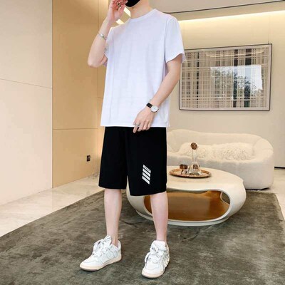 Ice Silk Quick-drying Mens Suit Short-sleeved Shorts Summer
