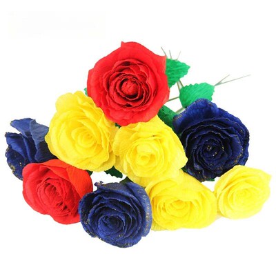 Color Handmade Crepe Paper Diy Paper Flower Material Gift Pa