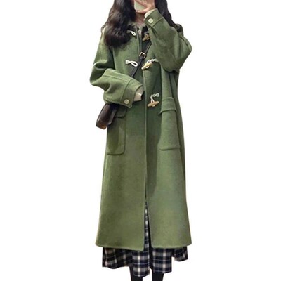 Cotvotee Solid Wool Coats for Women 2023 Autumn Winter New L