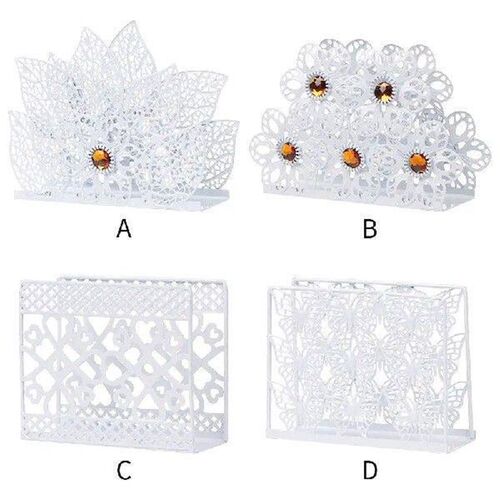 Storage Box Hollow Floral Paper Dispenser Tissue Box Napkin