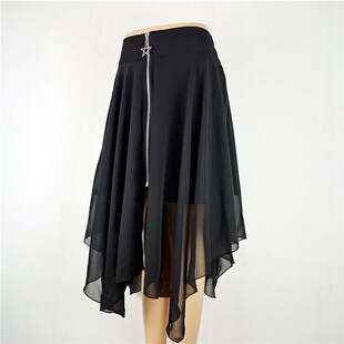 Women Skirts Gothic Irregular High Waist Summer Setwear