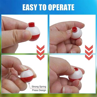 7Pcs Fishing Float Fishing Bobbers Snap on Round Bobbers for