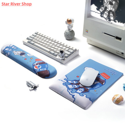 Keyboard Wrist Rest Pad Support Mousepad Blue Color Astronau