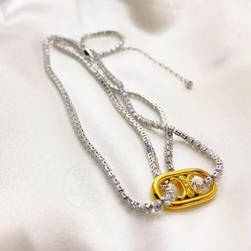 。Ins simple fashion double-layer clavicle Neckl female inla