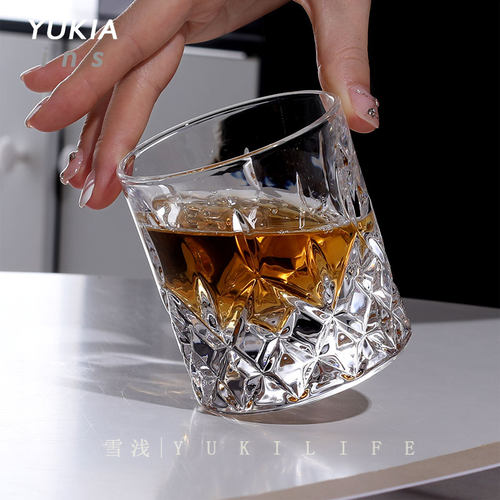 火影/雏田杯 江户切子水晶玻璃杯酒杯威士忌杯洋酒杯子啤酒杯厚重