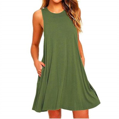 High Quality Fashion Women Black Blue Dress Summer Short Sle