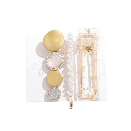 Cute Adult Women Side Clip Hairpin Back Head Pearl Top Clip