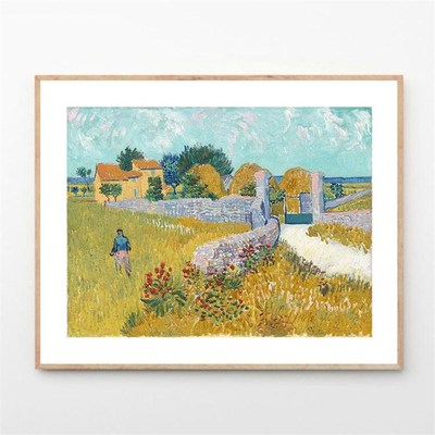 Vincent 梵高田园风光花园经典名画油画艺术纸 装饰画芯