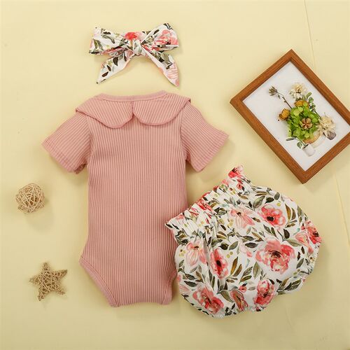 0-24M Baby Girls Clothes Summer Infant Kids Ruffle Tops Flor