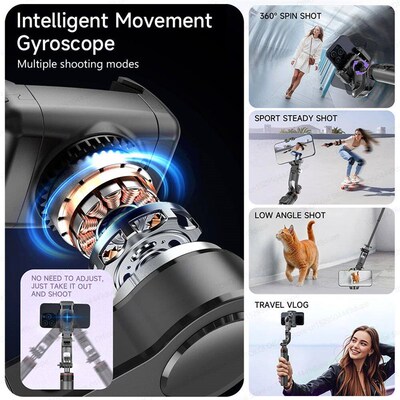 C22 AI Face Tracking Handheld Gimbal Stabiliser 360 Rotati