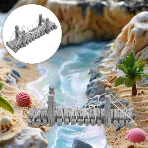 Miniature Stone Bridge Ornaments Toys Powder Unique