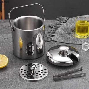 1.3L Double Walled ice bucket Stainless steel Ice Cube